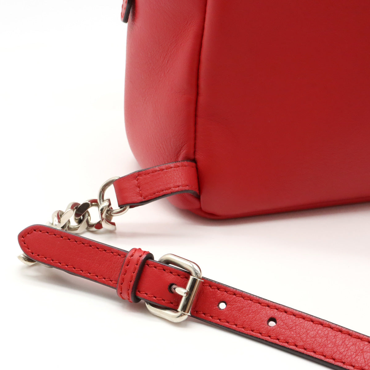 Fendi Leather Backpack Red 8BR038