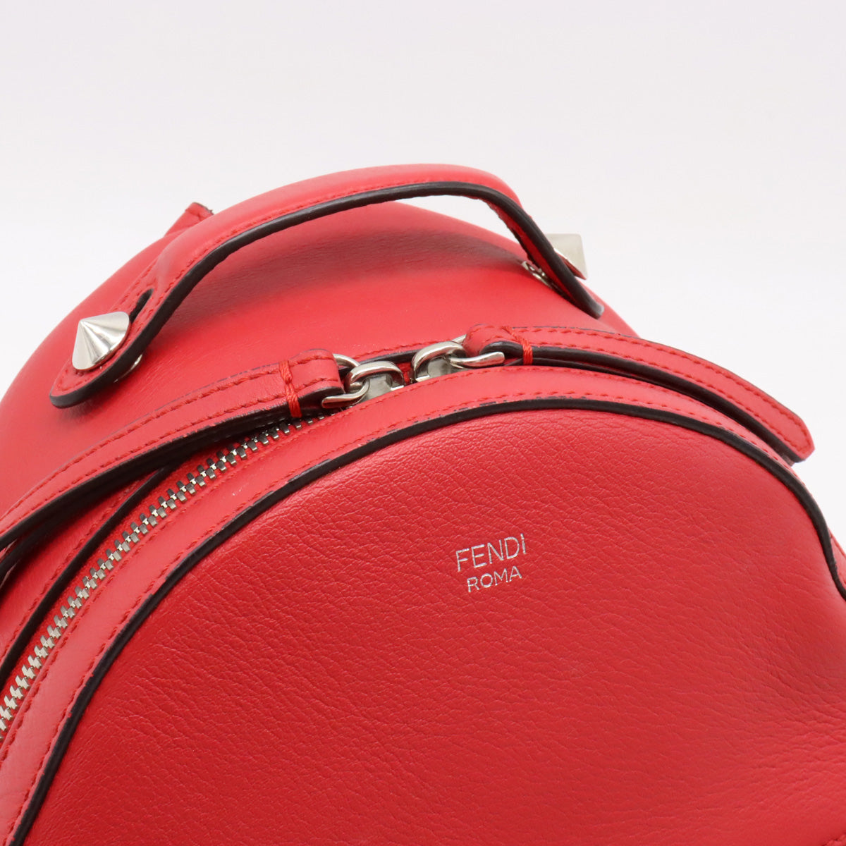 Fendi Leather Backpack Red 8BR038