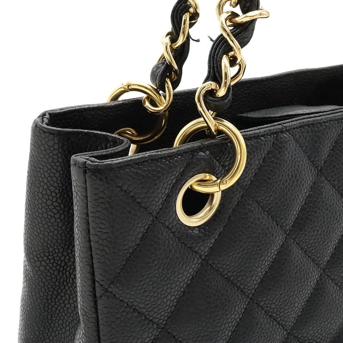 Chanel Caviar Matelasse Chain Tote Bag Black