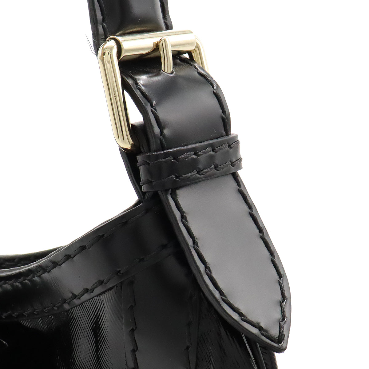 Gucci Patent Leather Queen Hobo Ribbon Shoulder Bag