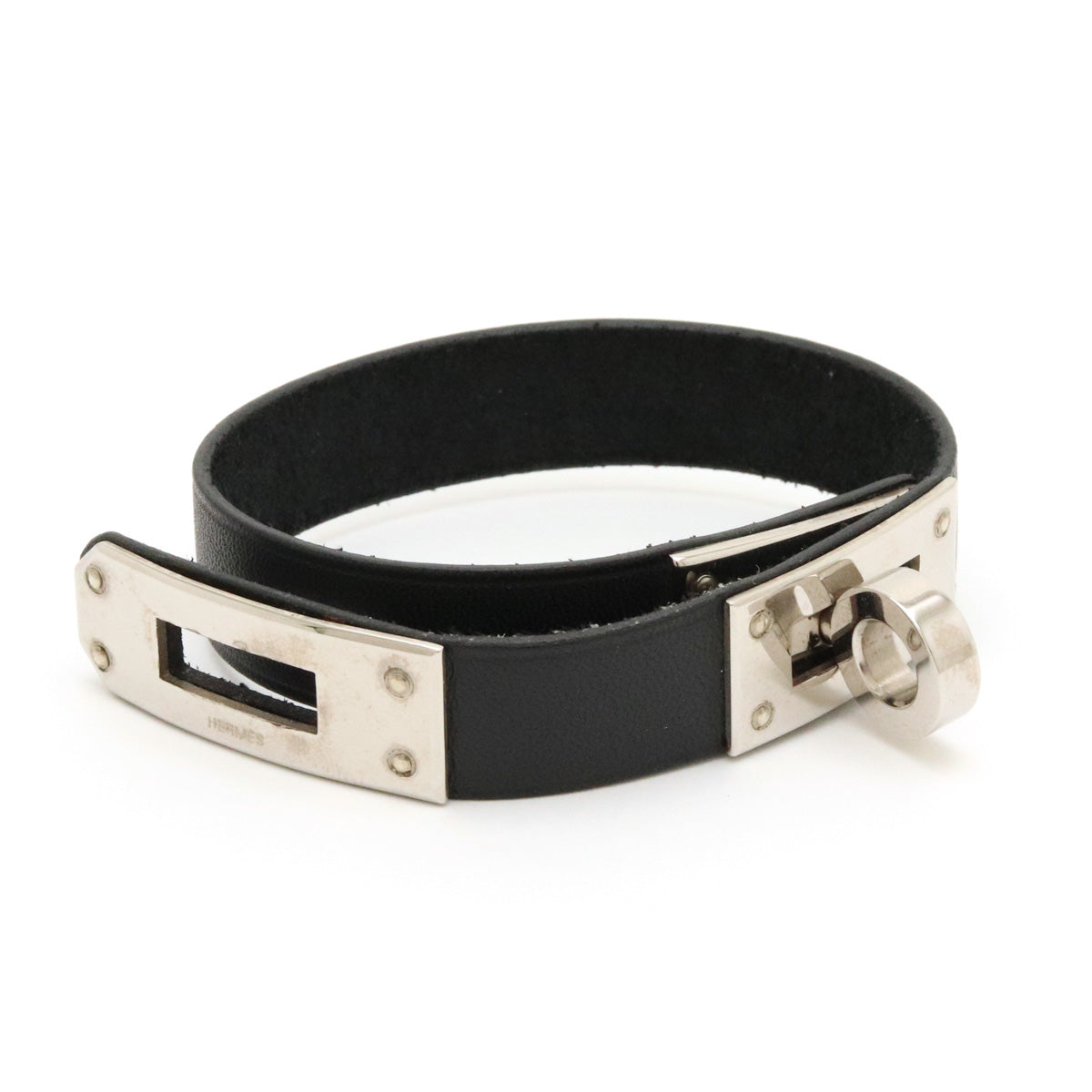 Hermes Kelly Leather Metal Bracelet in Great Condition