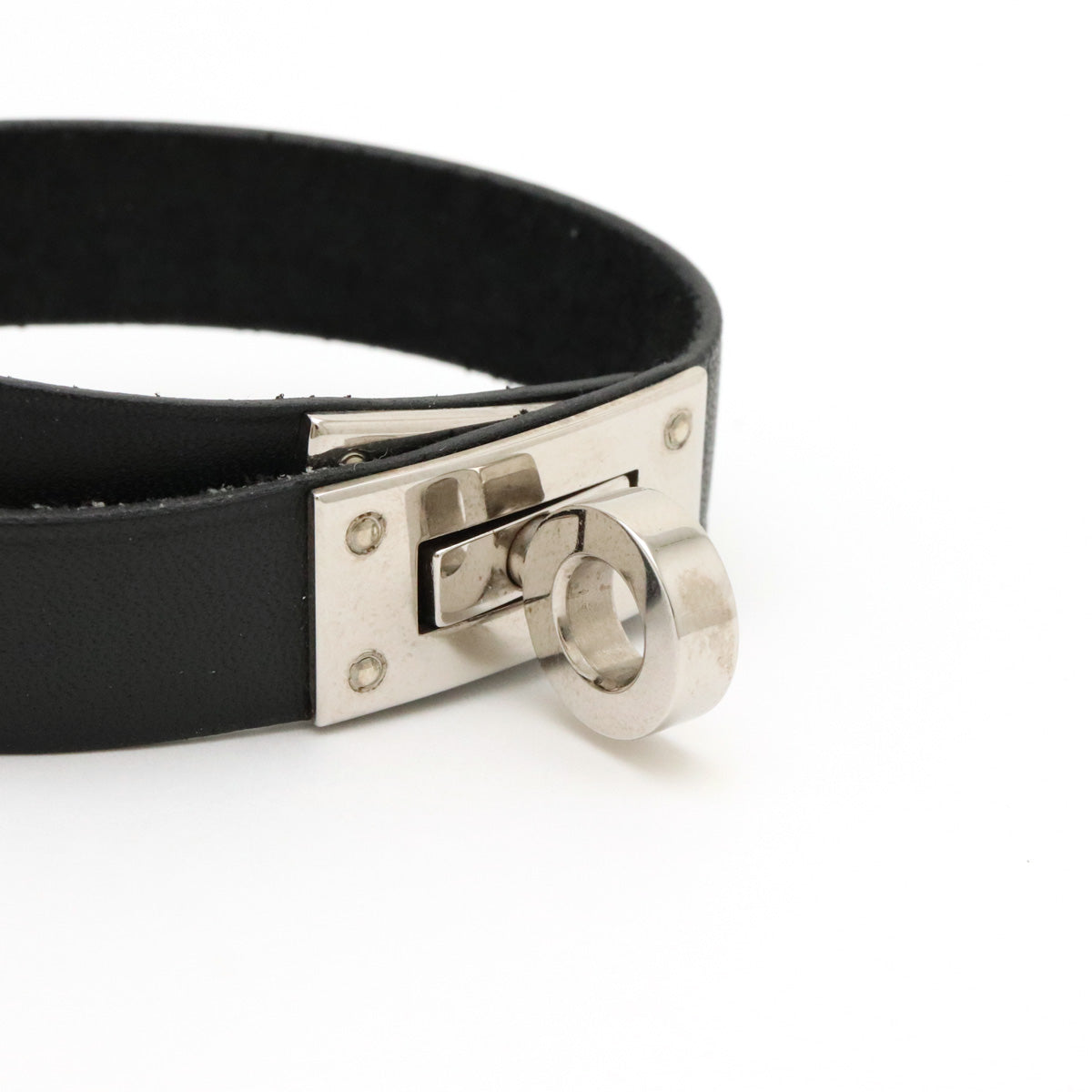 Hermes Kelly Leather Metal Bracelet in Great Condition