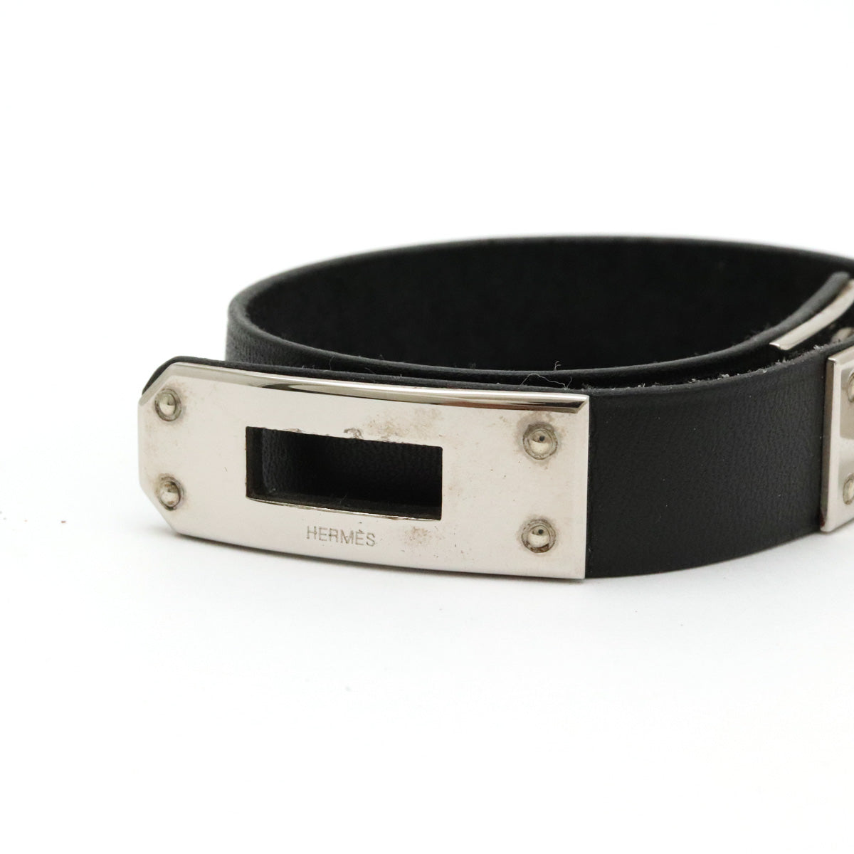 Hermes Kelly Leather Metal Bracelet in Great Condition