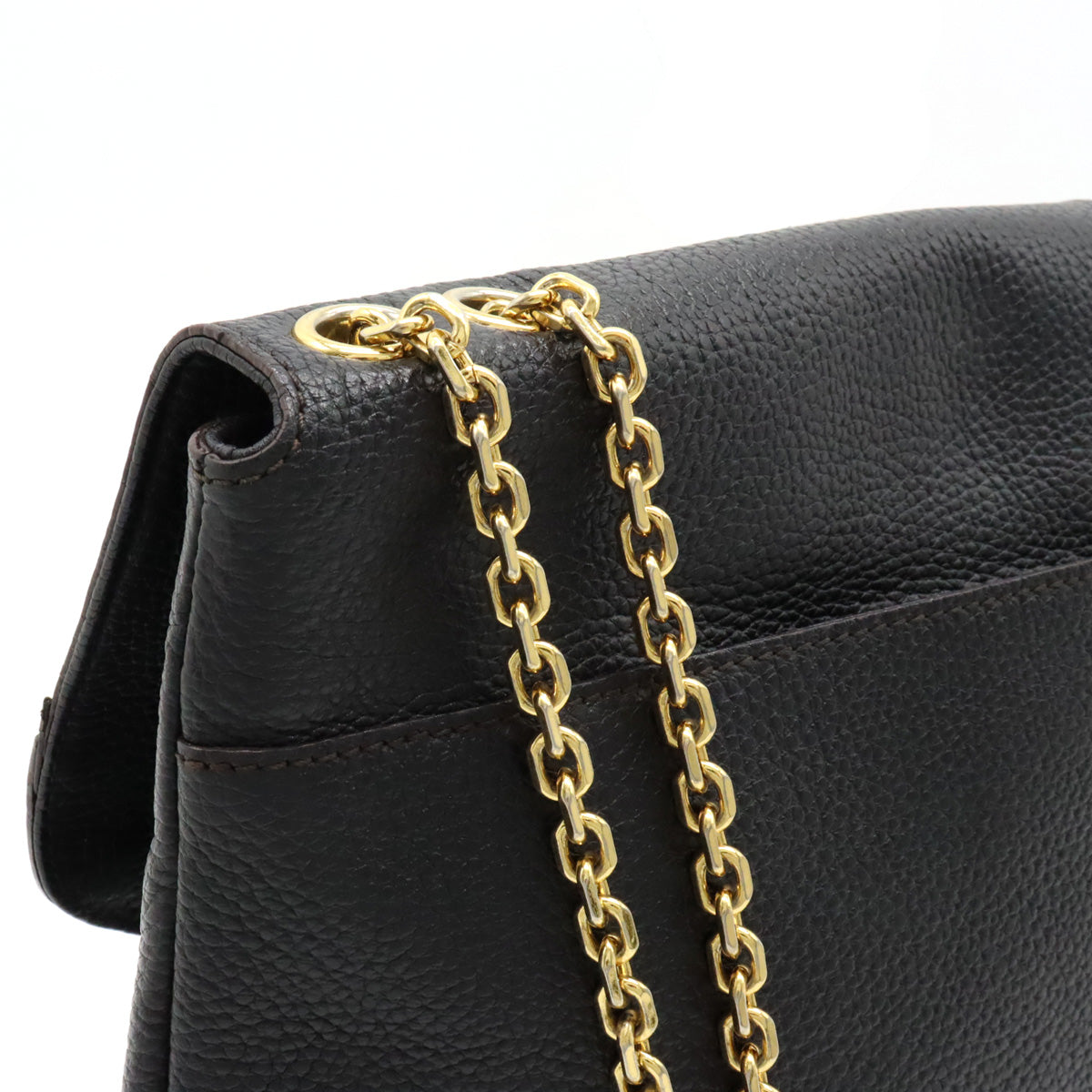 MCM Leather Chain Shoulder Bag MWS 1SAF09 BK001 in Very Good Condition