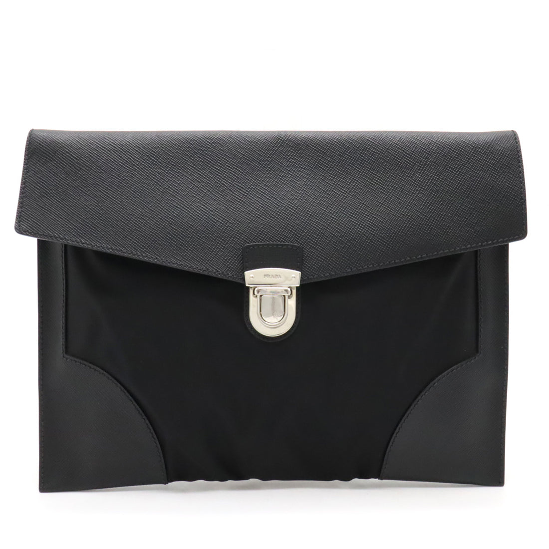 Prada Nylon/Leather Clutch Bag 2VN089