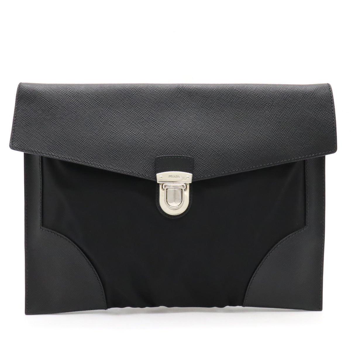 Prada Nylon Leather Clutch Bag 2VN089