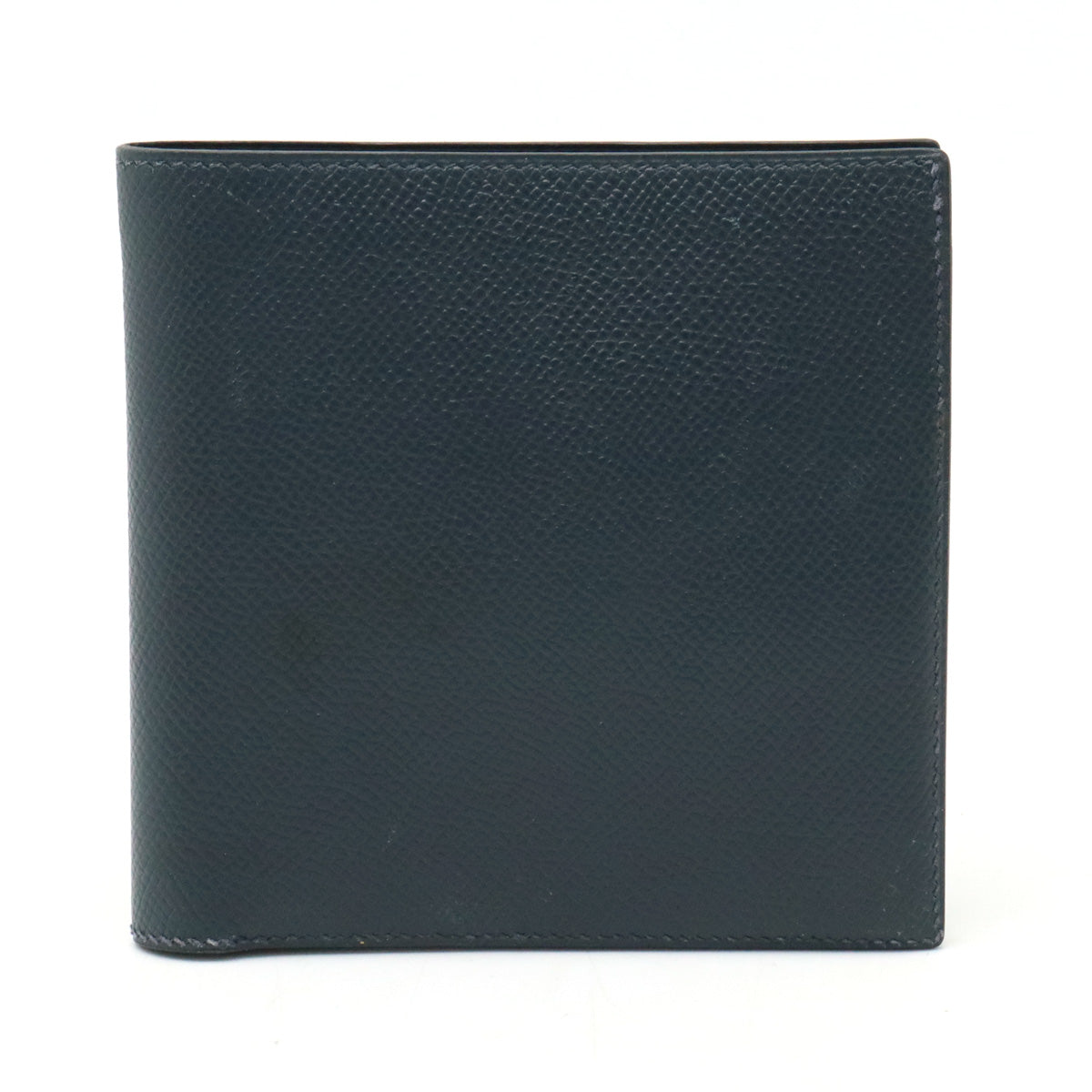 Hermes Galilee Bifold Wallet Navy Leather in Great Condition