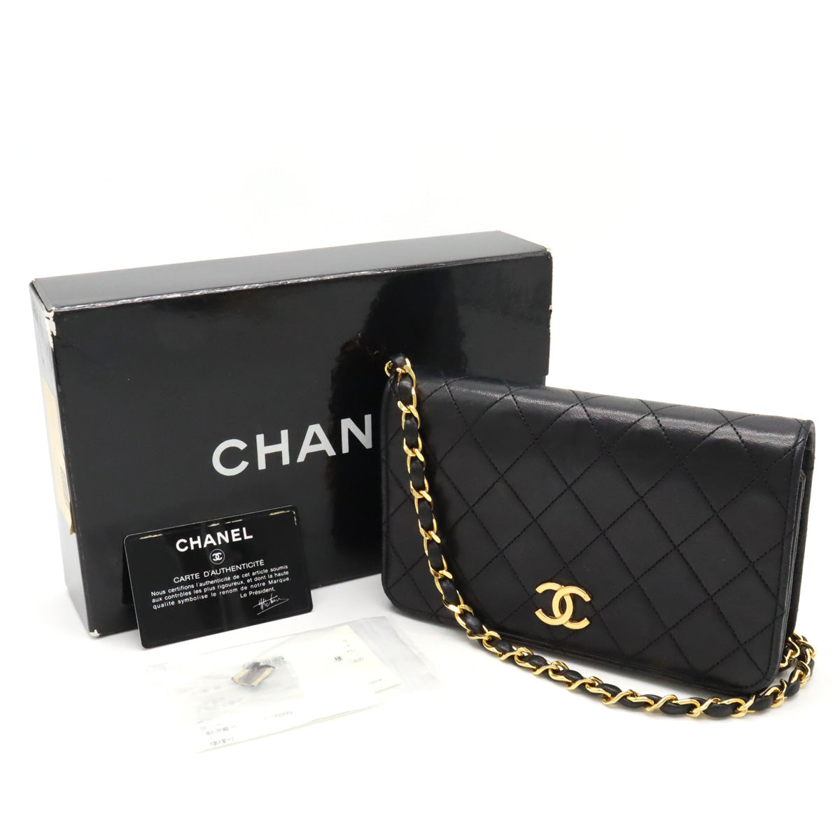 Chanel Matelasse Coco Mark Leather Shoulder Bag A03571 in Very Good Condition