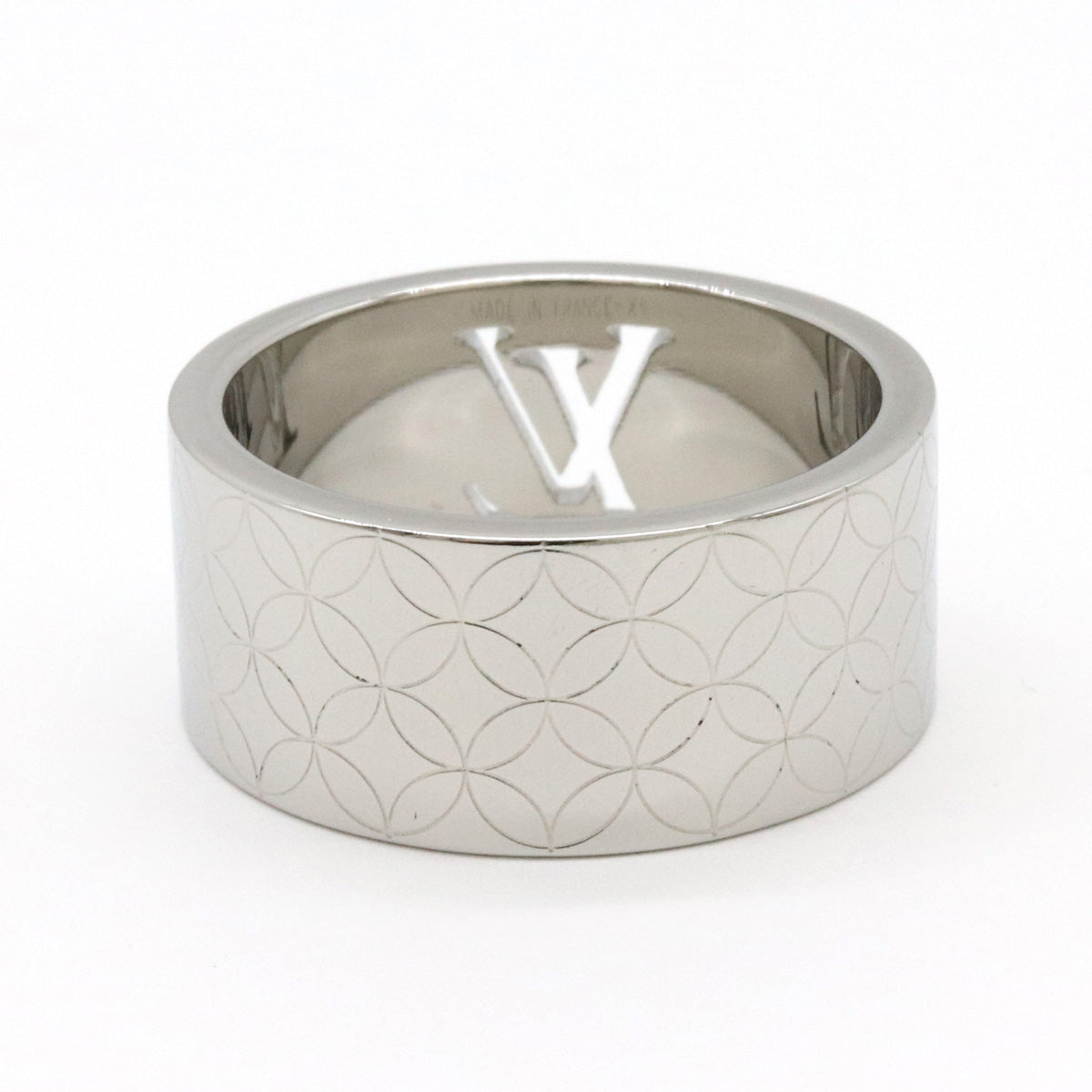 Louis Vuitton Champs Elysees Ring Stainless Steel M65456 in Pristine Condition