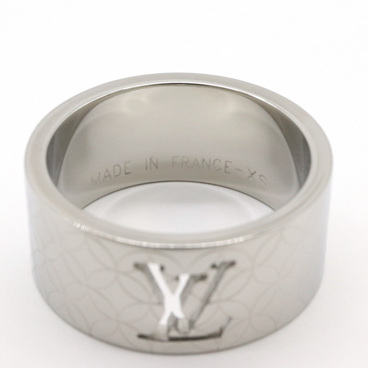 Louis Vuitton Champs Elysees Ring Stainless Steel M65456 in Pristine Condition