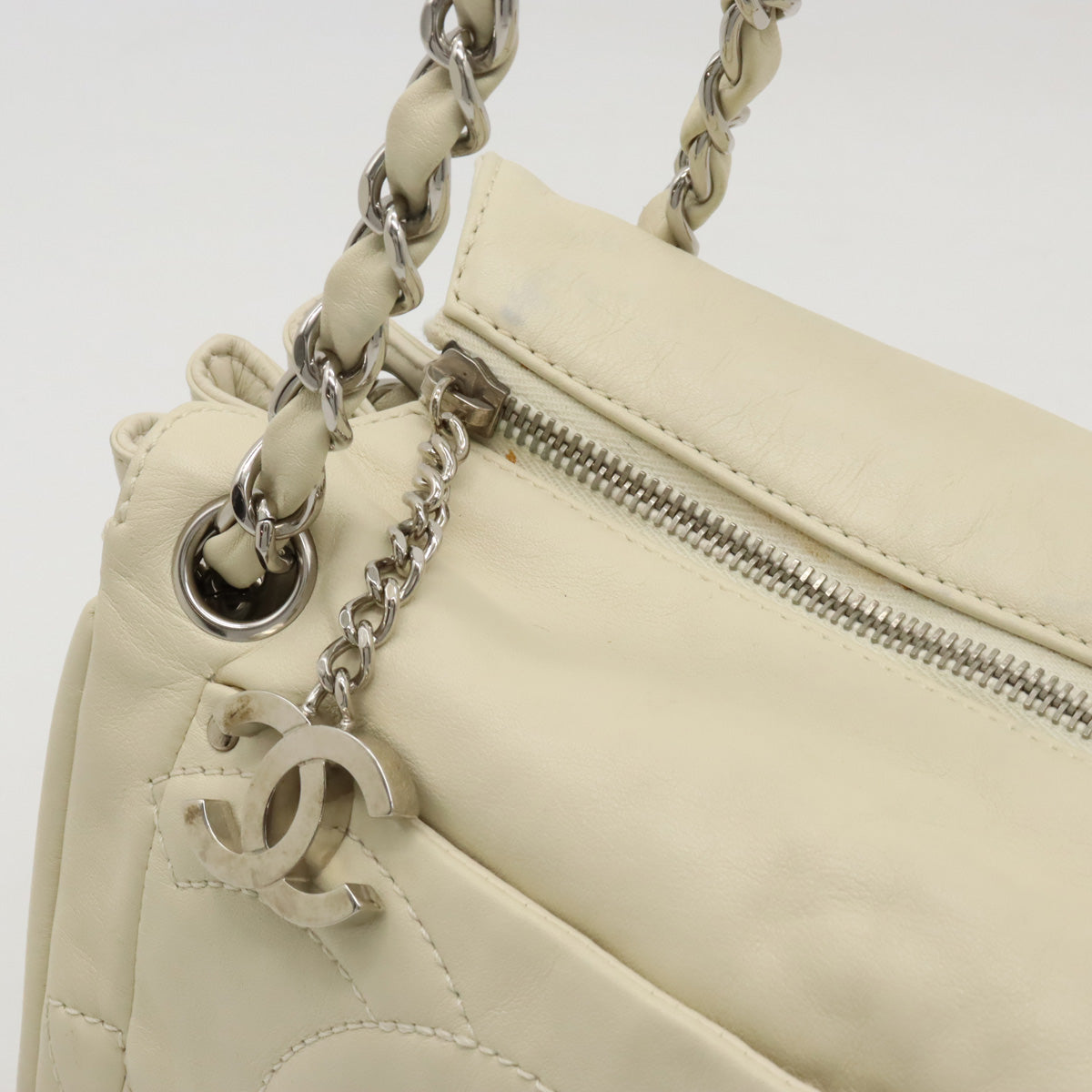 Chanel Lambskin Coco Mark Shoulder Tote Bag