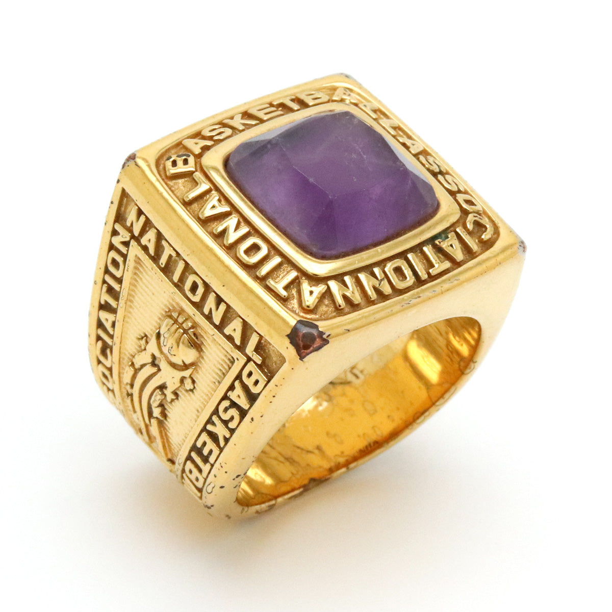 Louis Vuitton LVxNBA Purple Ring with Gold Color Stone MP2864 in Very Good Condition