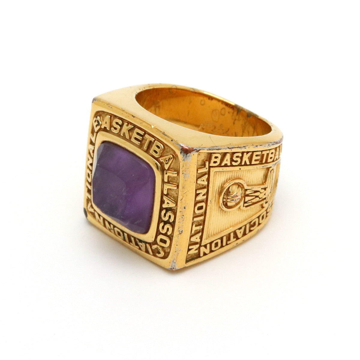 Louis Vuitton LVxNBA Purple Ring with Gold Color Stone MP2864 in Very Good Condition