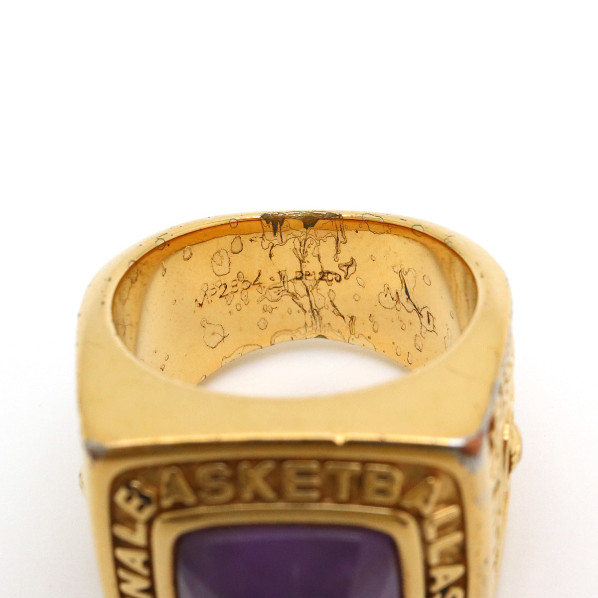 Louis Vuitton LVxNBA Purple Ring with Gold Color Stone MP2864 in Very Good Condition