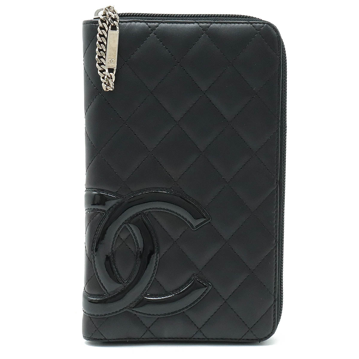 Chanel Cambon Line Coco Mark Leather/Enamel Organizer Long Wallet A48660 in Pristine Condition