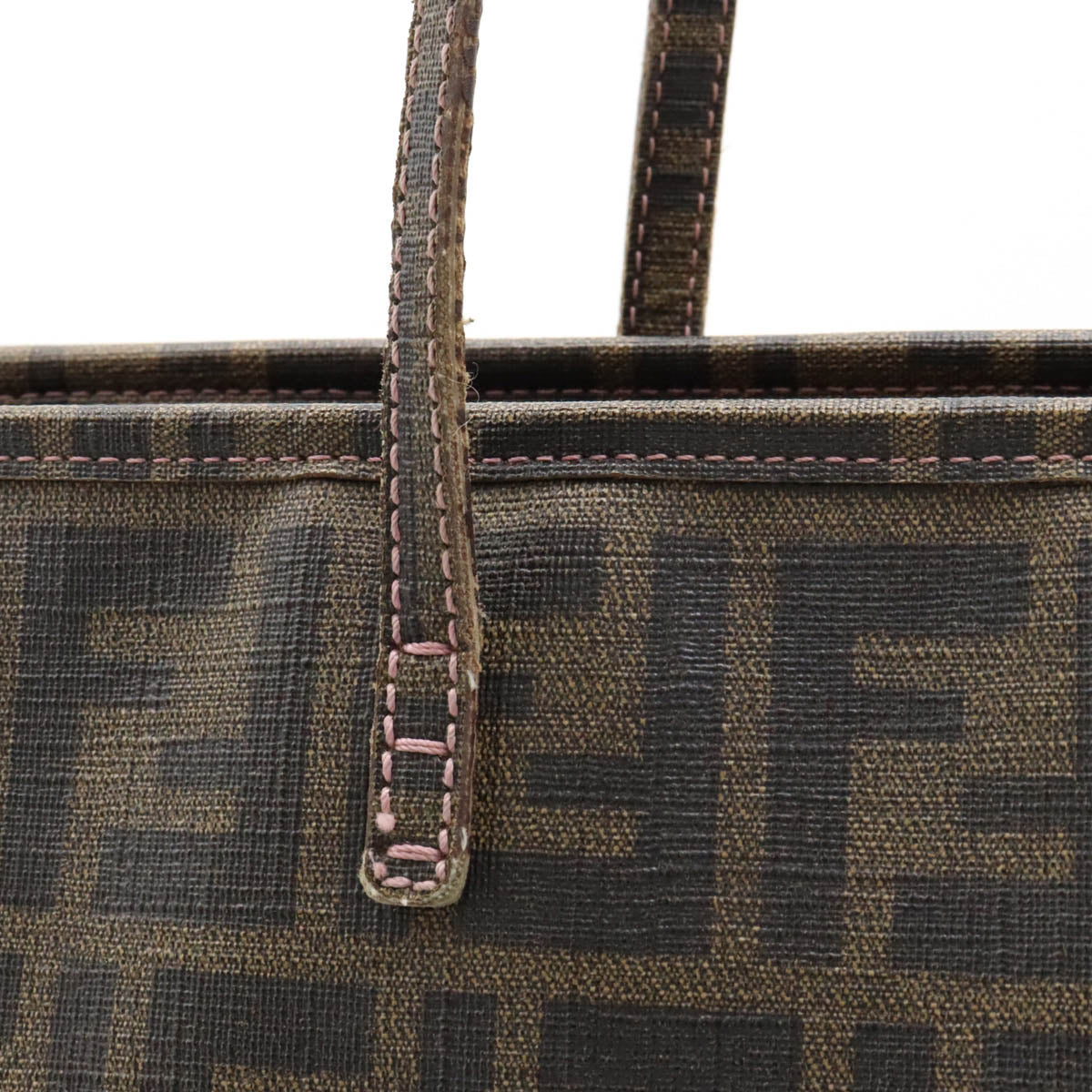 Fendi Zucca Pattern Tote Bag PVC/Leather