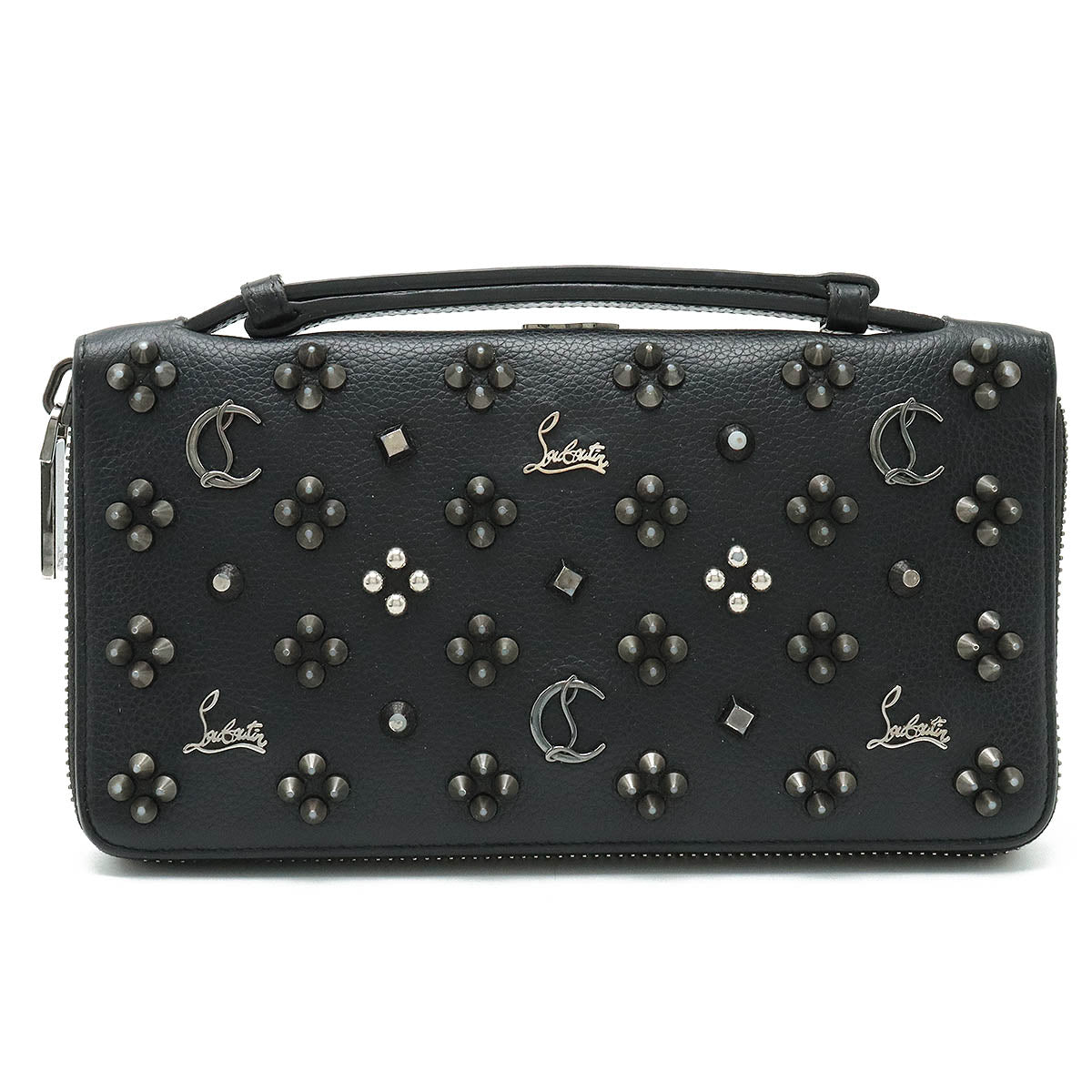 Christian Louboutin Leather Studded Travel Case Clutch Bag 1175110 in Very Good Condition