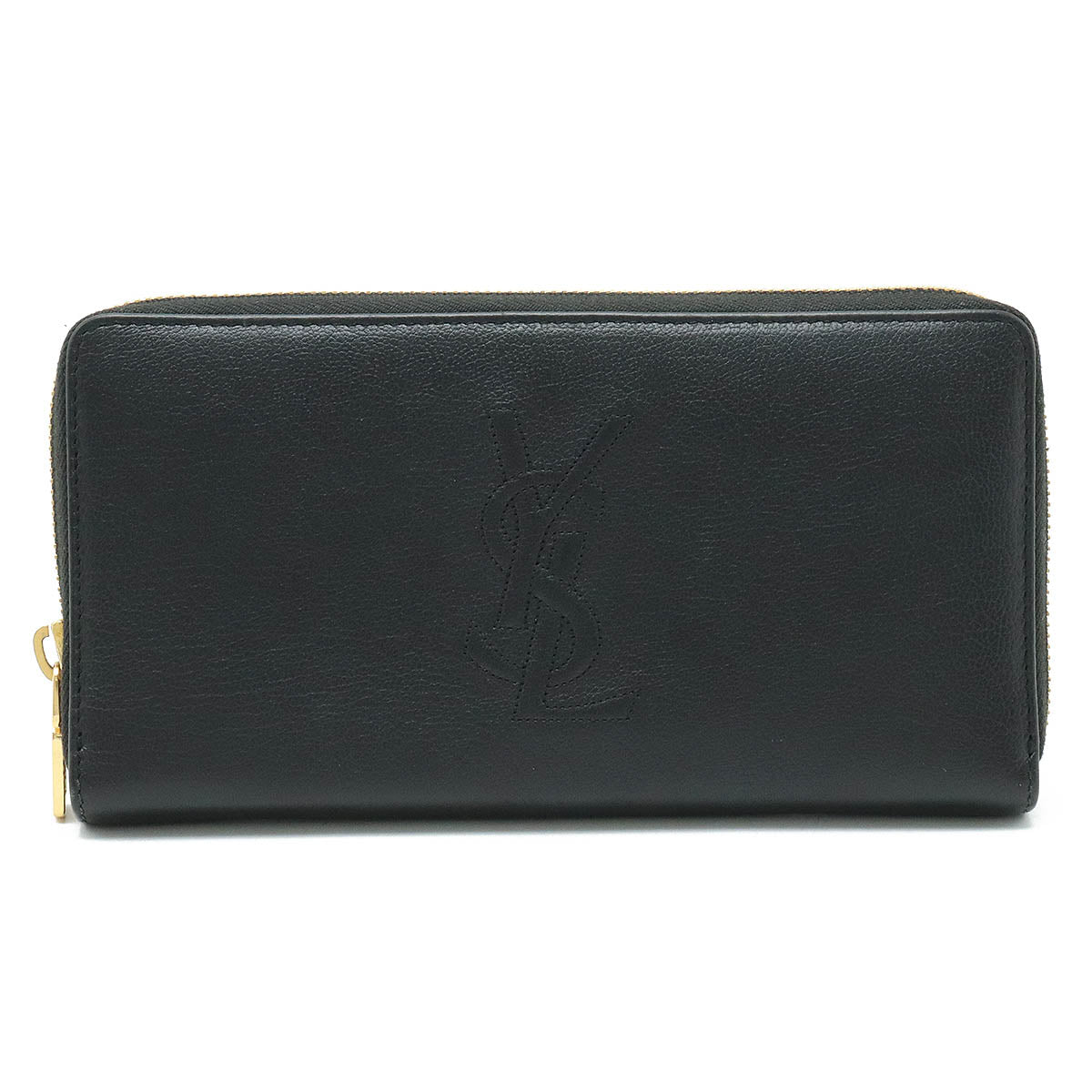 Yves Saint Laurent Leather Zip Wallet Black