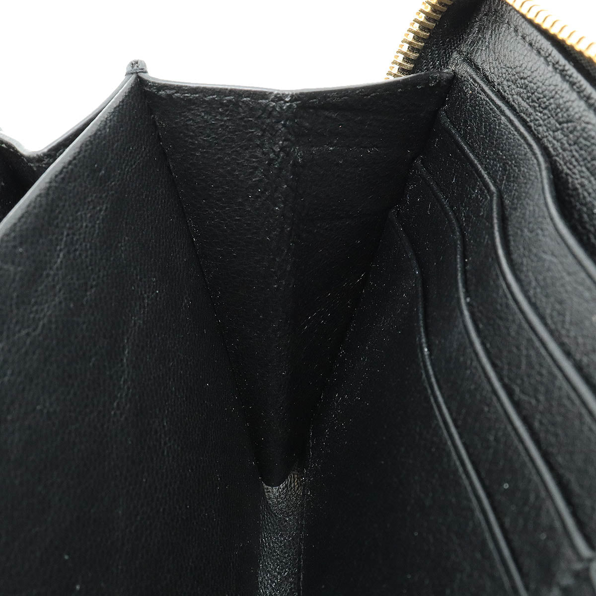 Yves Saint Laurent Leather Zip Wallet Black