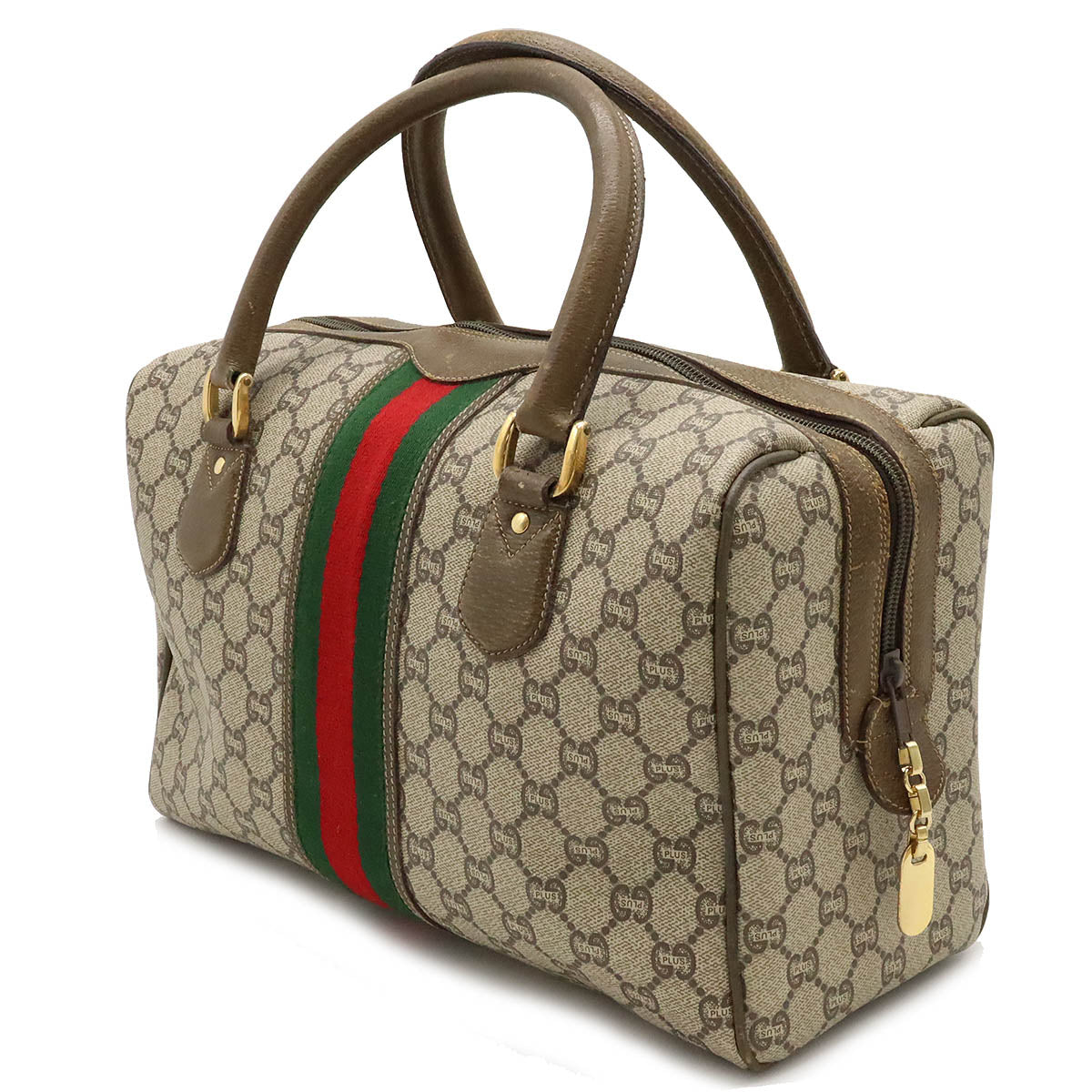 Gucci GG Plus Sherry Line Mini Boston Handbag in Very Good Condition