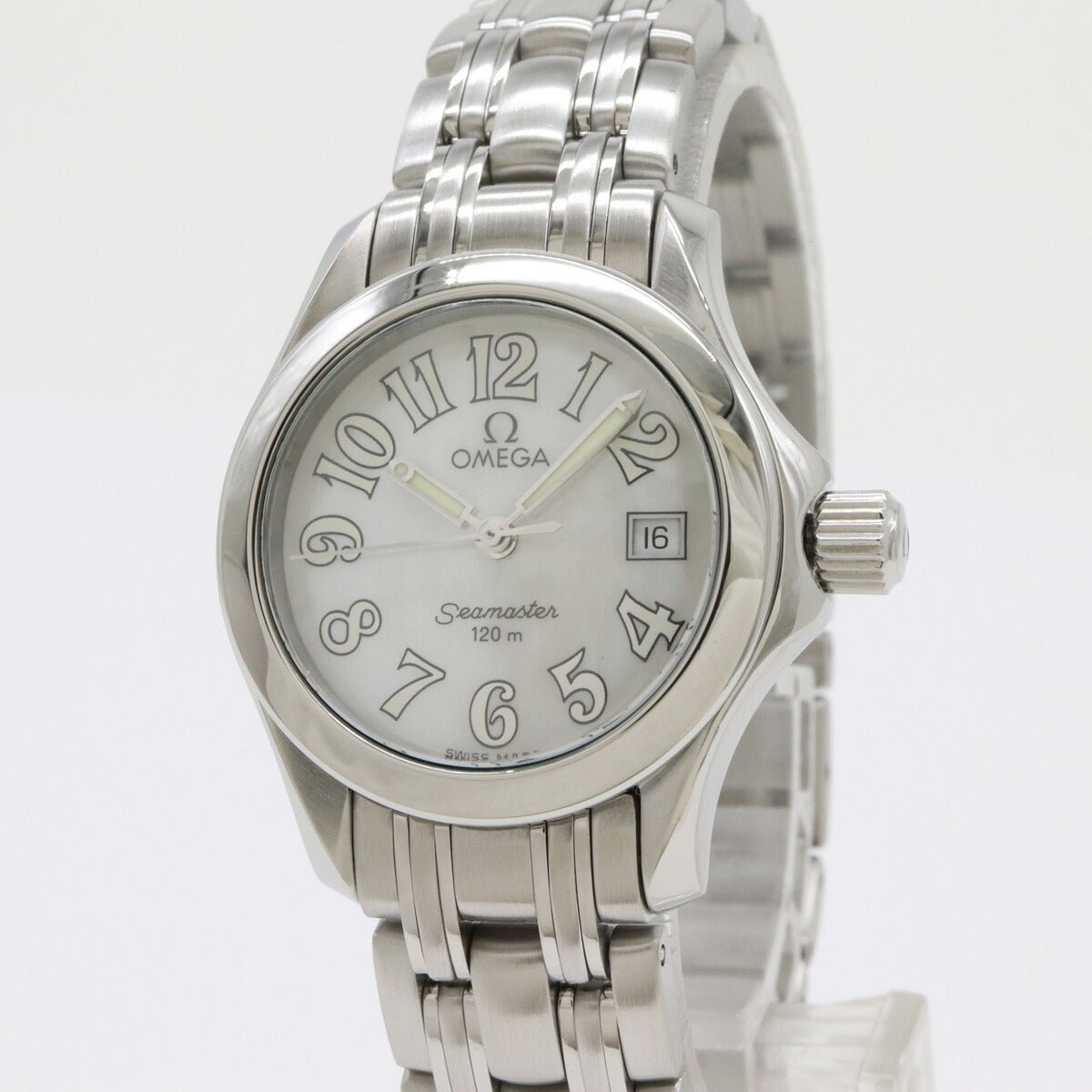 Omega Seamaster 120m White Shell Dial Ladies Quartz Watch