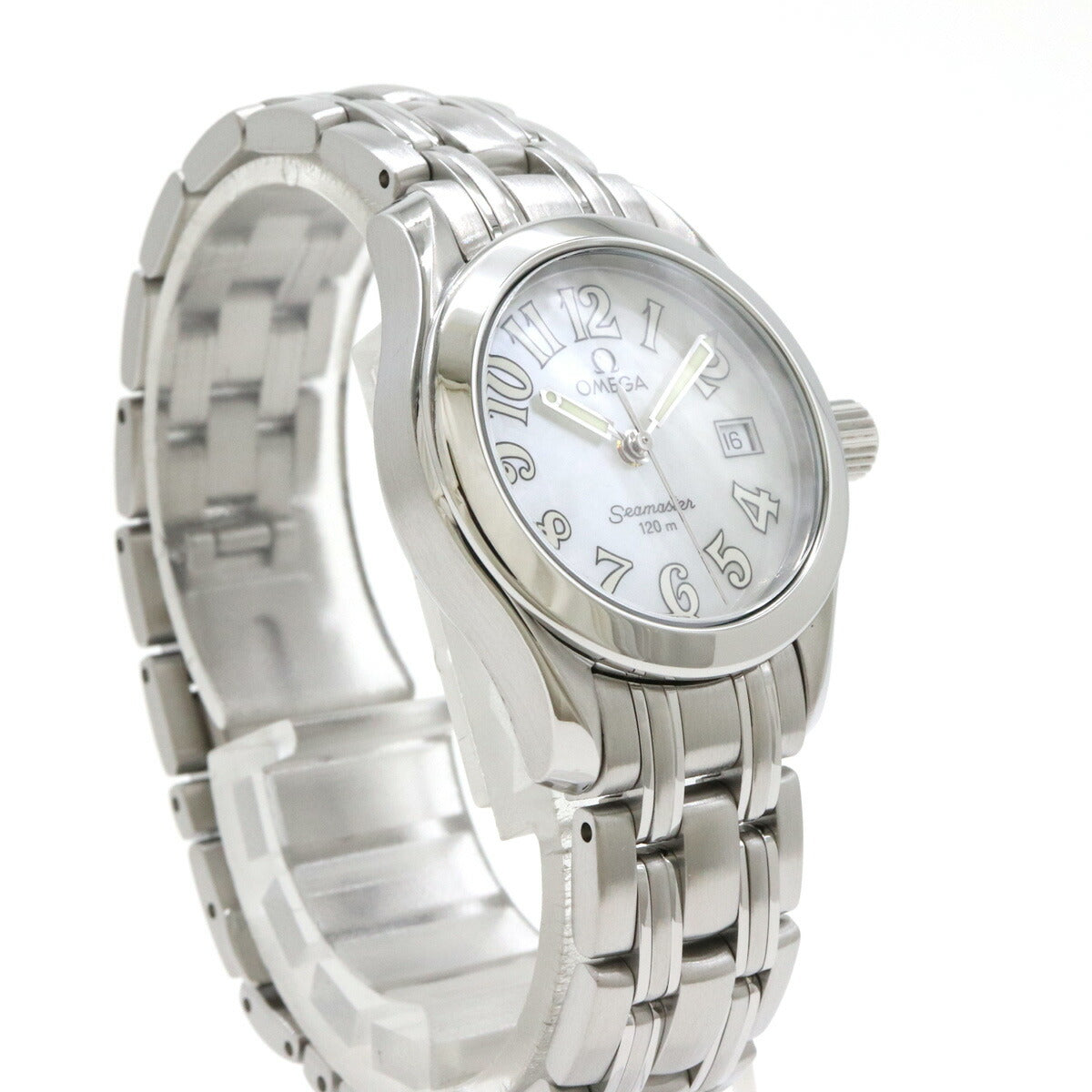 Omega Seamaster 120m White Shell Dial Ladies Quartz Watch