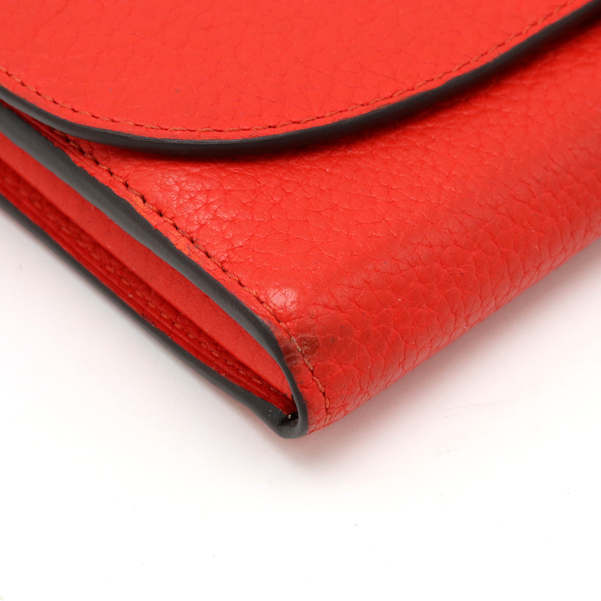 Louis Vuitton Vivienne Bifold Wallet Red Leather