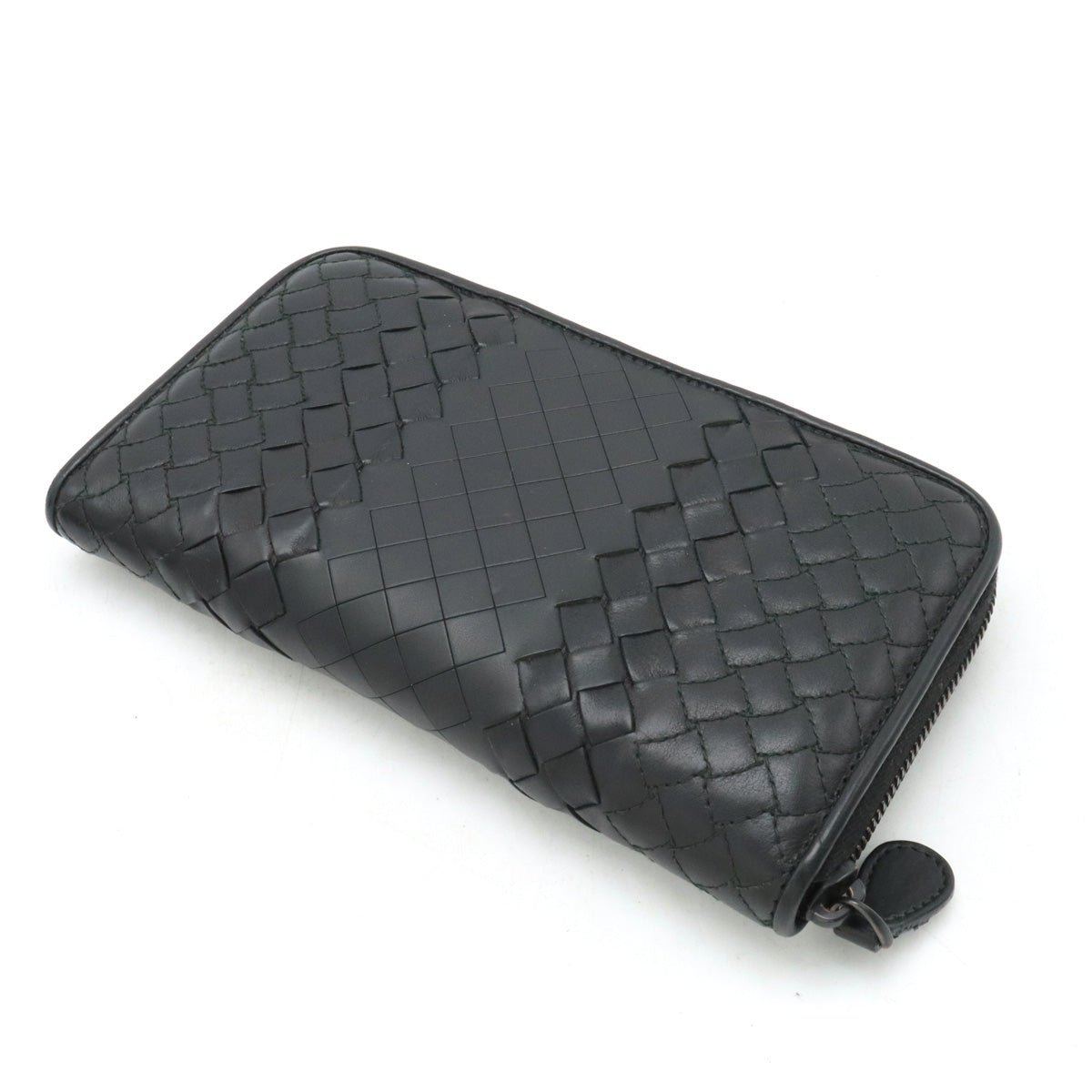 Bottega Veneta Leather Intrecciato Zip Wallet