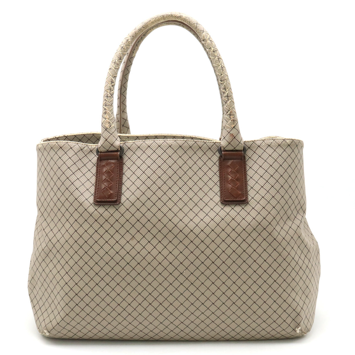 Bottega Veneta Intrecciato Jet Marco Polo Tote Bag PVC Leather in Good Condition