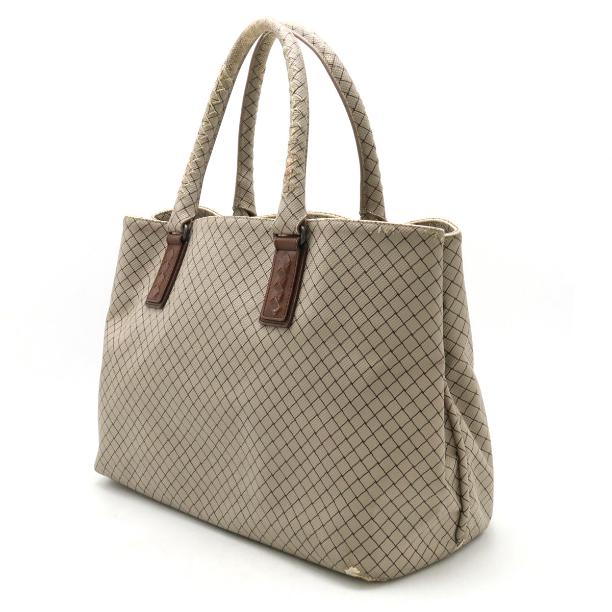 Bottega Veneta Intrecciato Jet Marco Polo Tote Bag PVC Leather in Good Condition