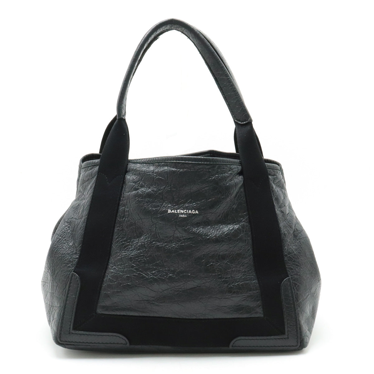 Balenciaga Exclusive Line Small Cabas Logo Leather Tote Bag