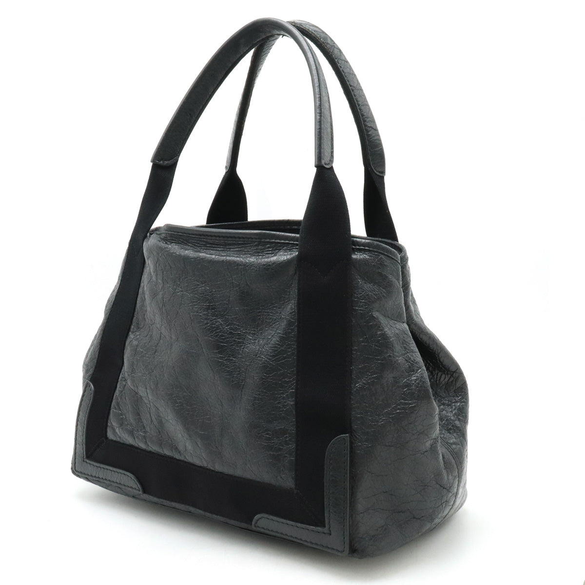 Balenciaga Exclusive Line Small Cabas Logo Leather Tote Bag