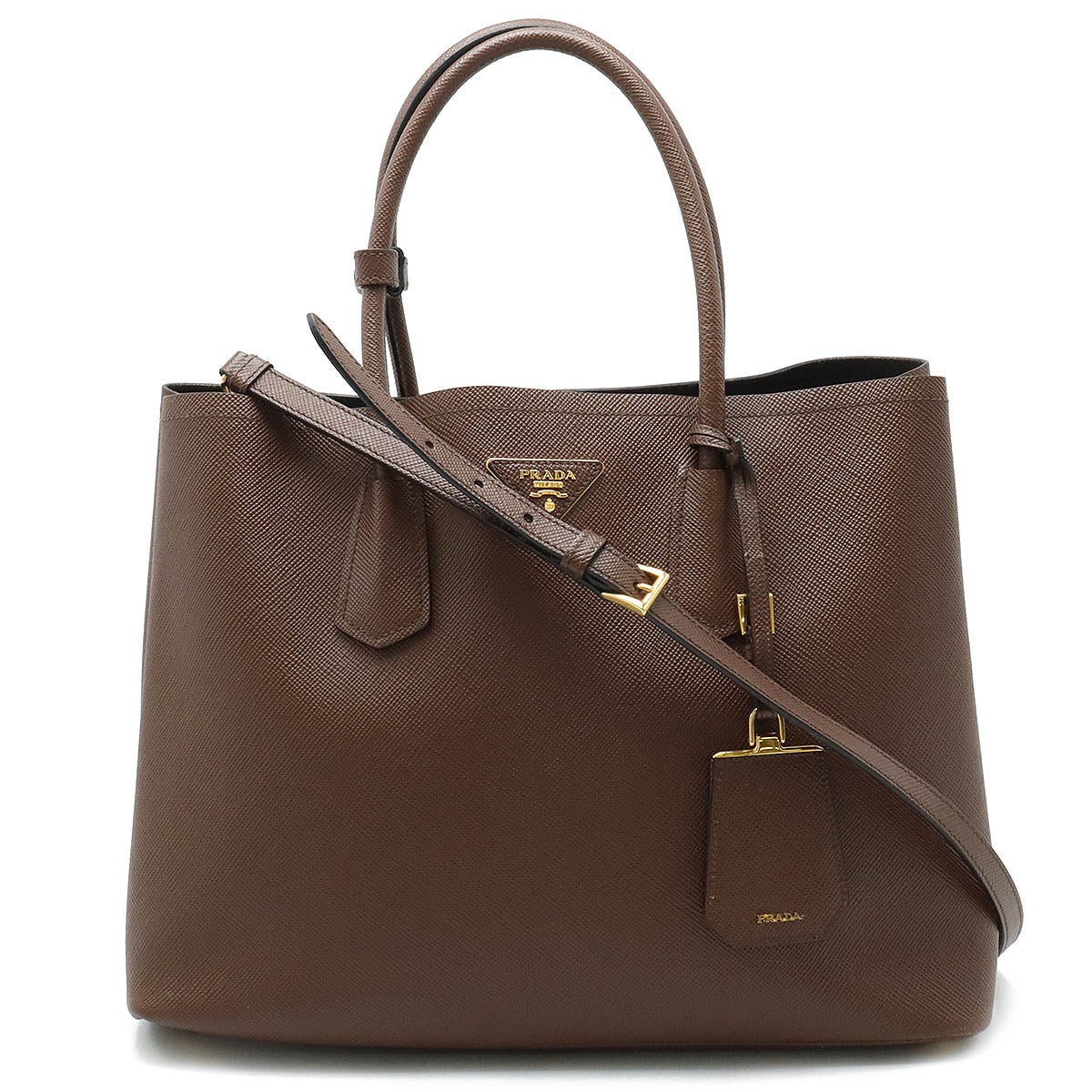 Prada Leather Double Large Tote Bag 1BG775