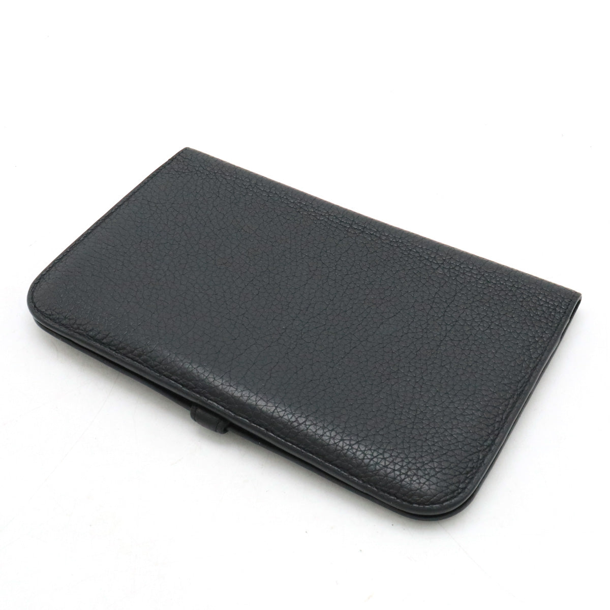 Hermes Dogon Duo GM Bifold Wallet Black Leather