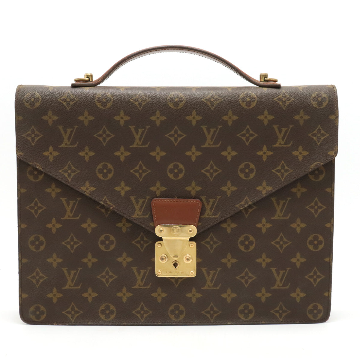 Louis Vuitton Monogram Porte-Documents Bandouliere Briefcase M53338 in Very Good Condition