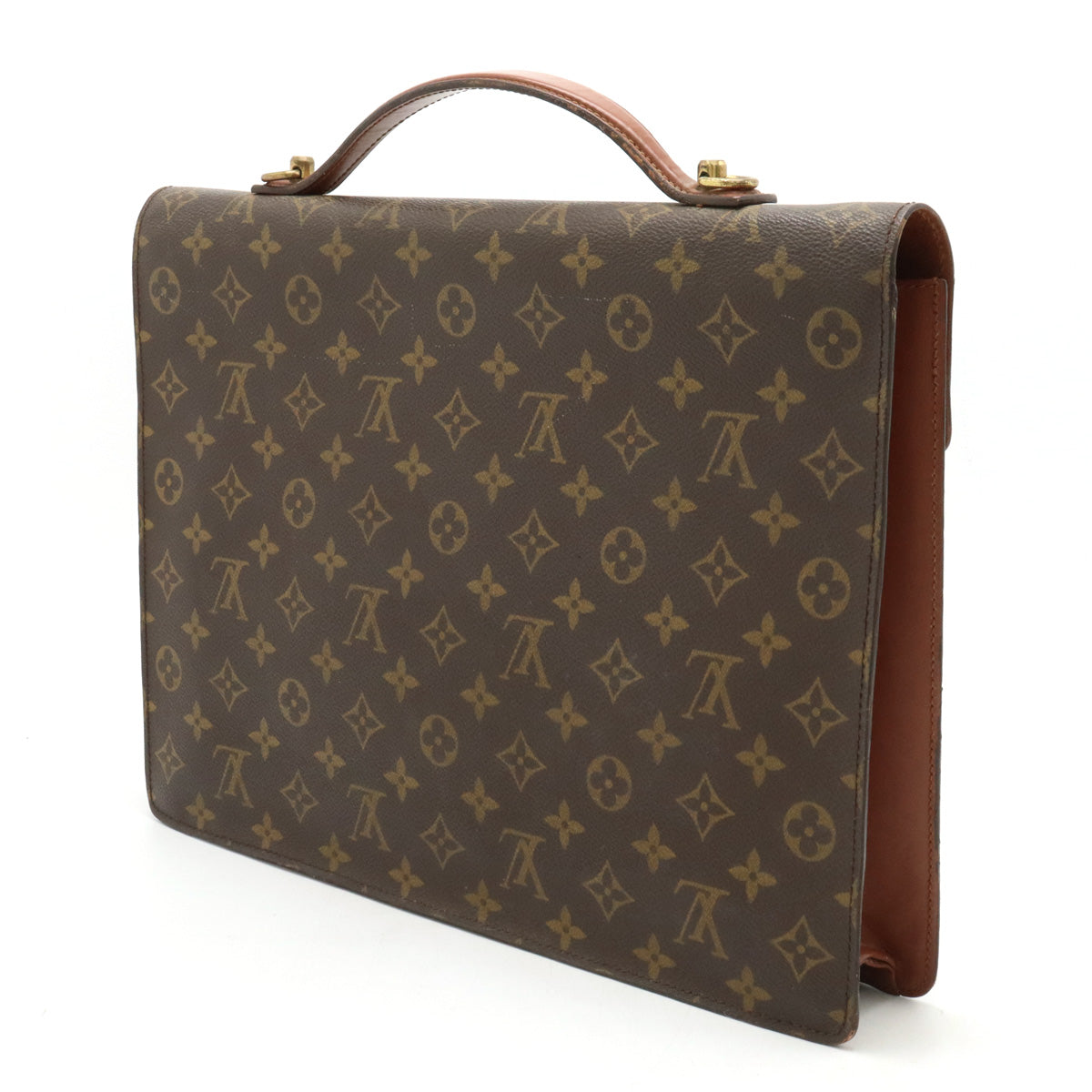 Louis Vuitton Monogram Porte-Documents Bandouliere Briefcase M53338 in Very Good Condition