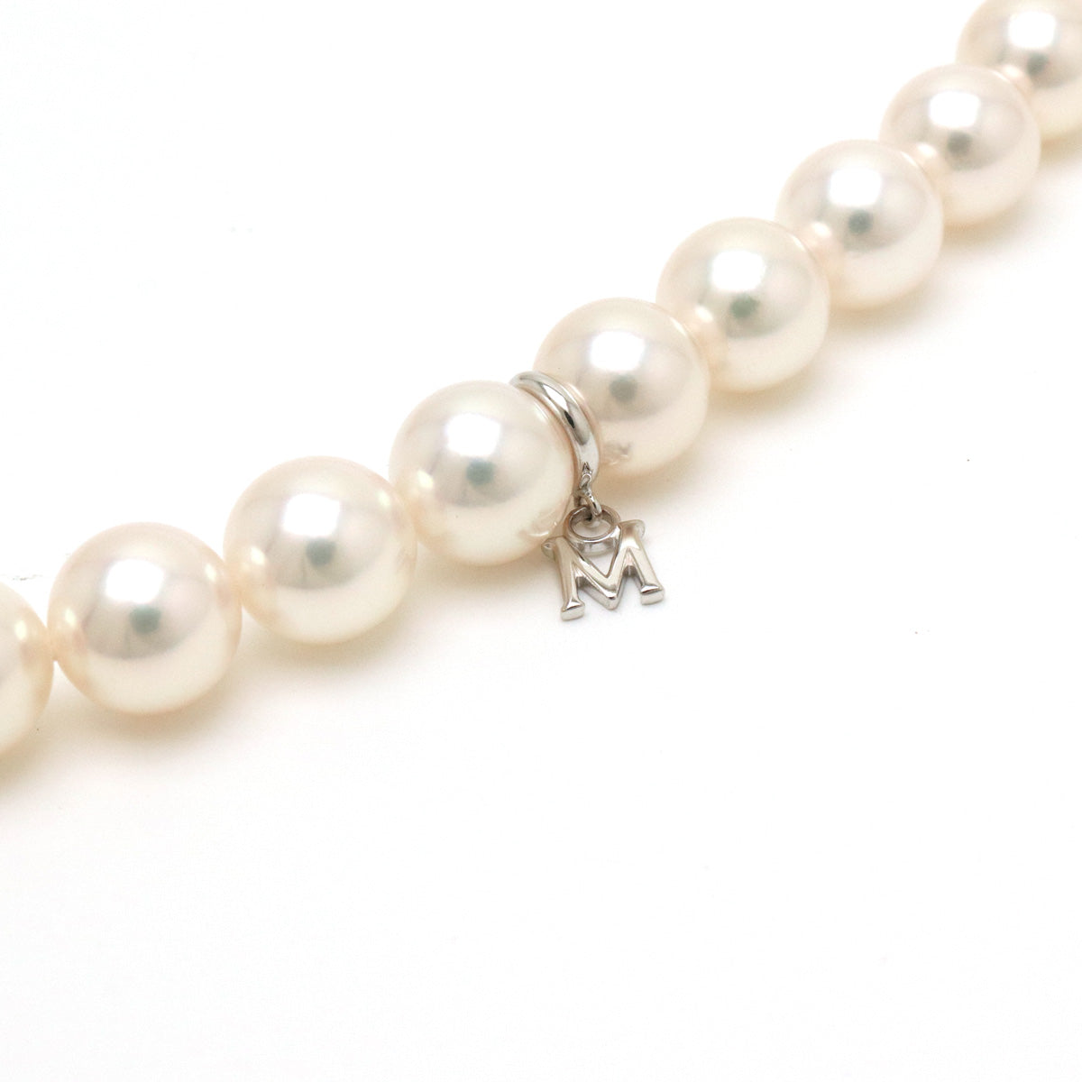 Mikimoto Pearl Necklace K18WG White Gold in Great Condition