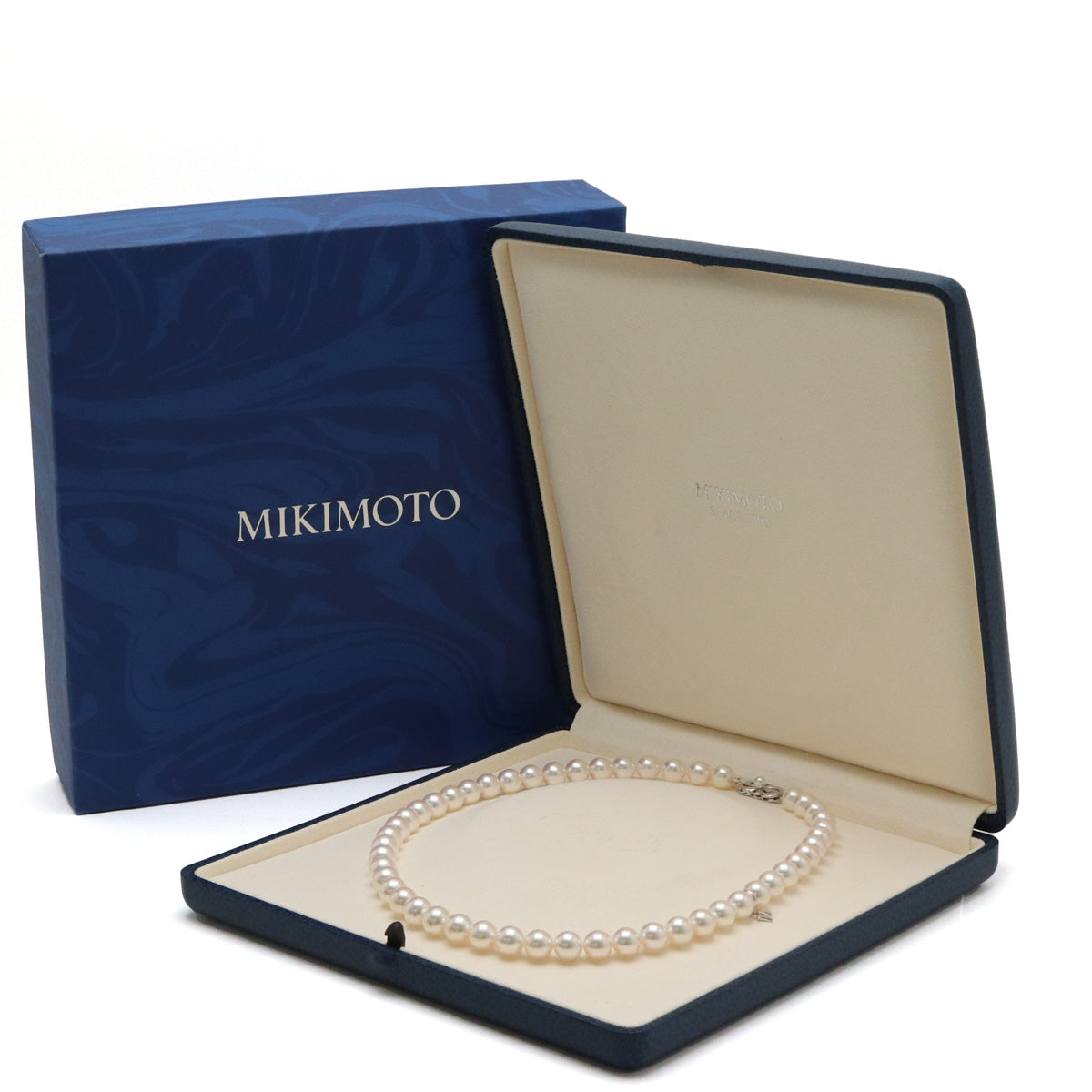 Mikimoto Pearl Necklace K18WG White Gold in Great Condition