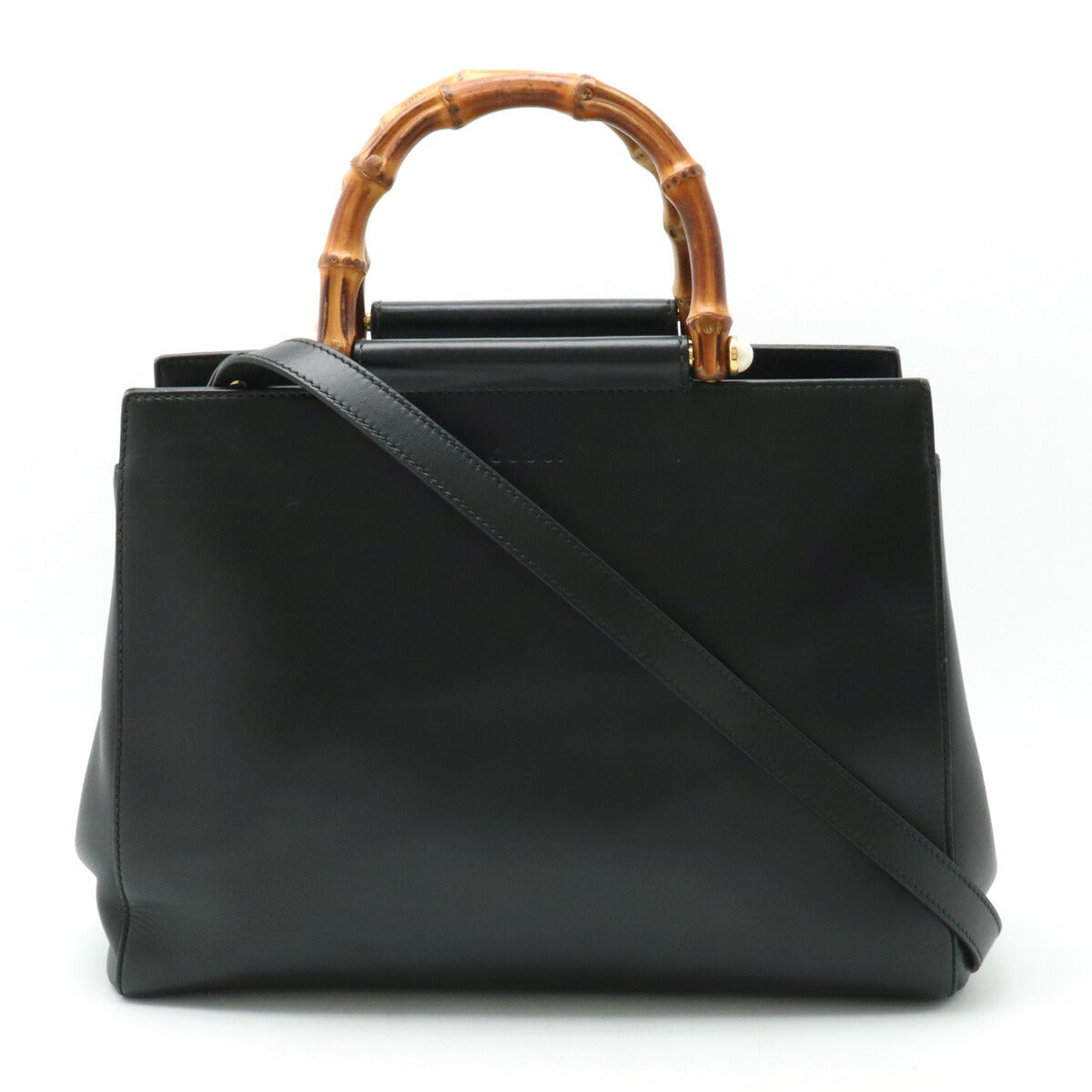 Gucci Bamboo Leather Handbag Black