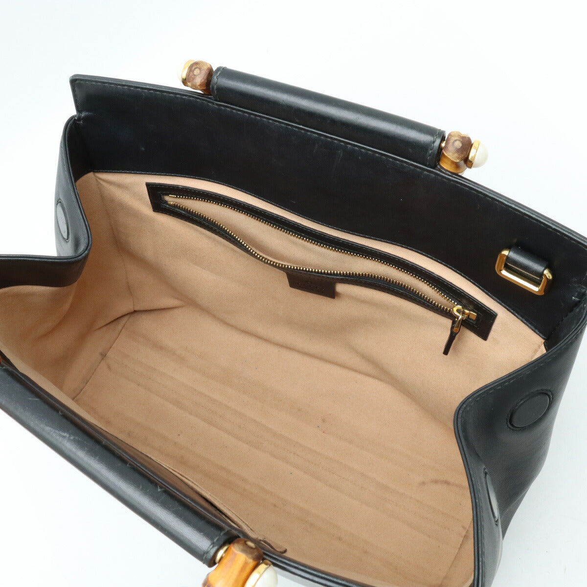 Gucci Bamboo Leather Handbag Black