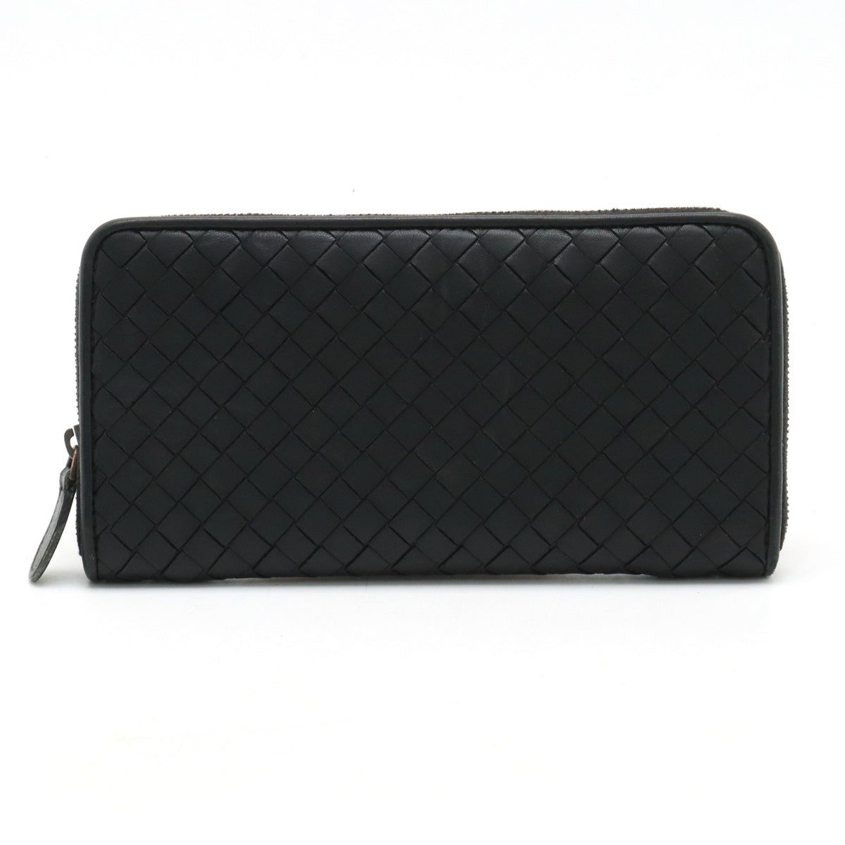 Bottega Veneta Leather Intrecciato Zip Wallet Black