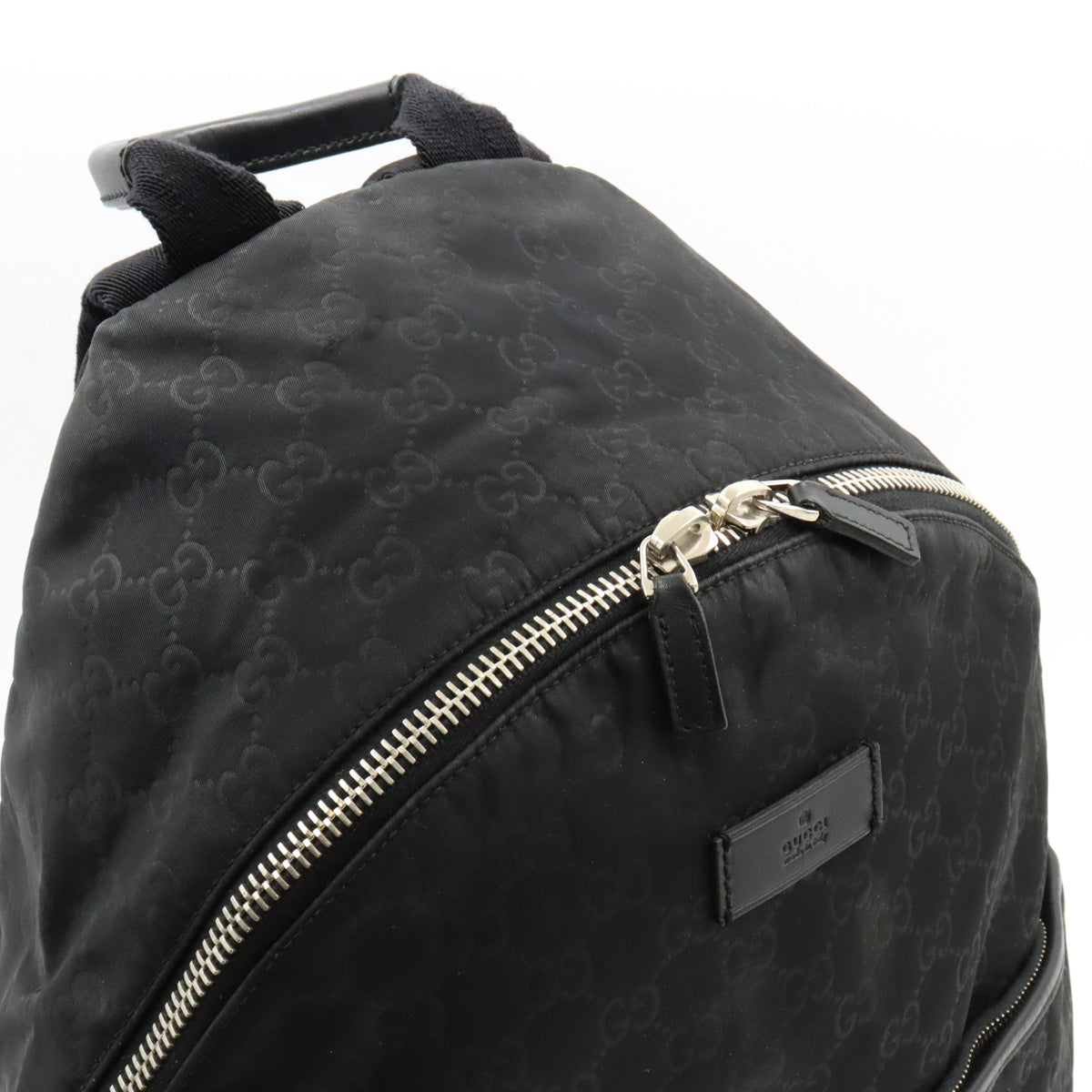 Gucci Nylon Leather Backpack Black