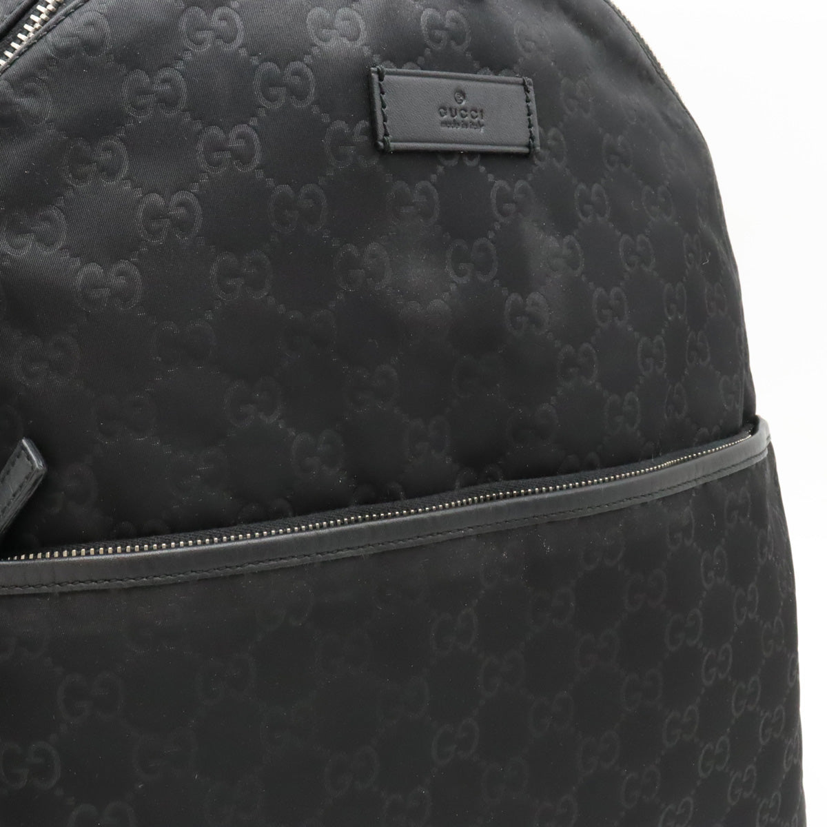 Gucci Nylon Leather Backpack Black