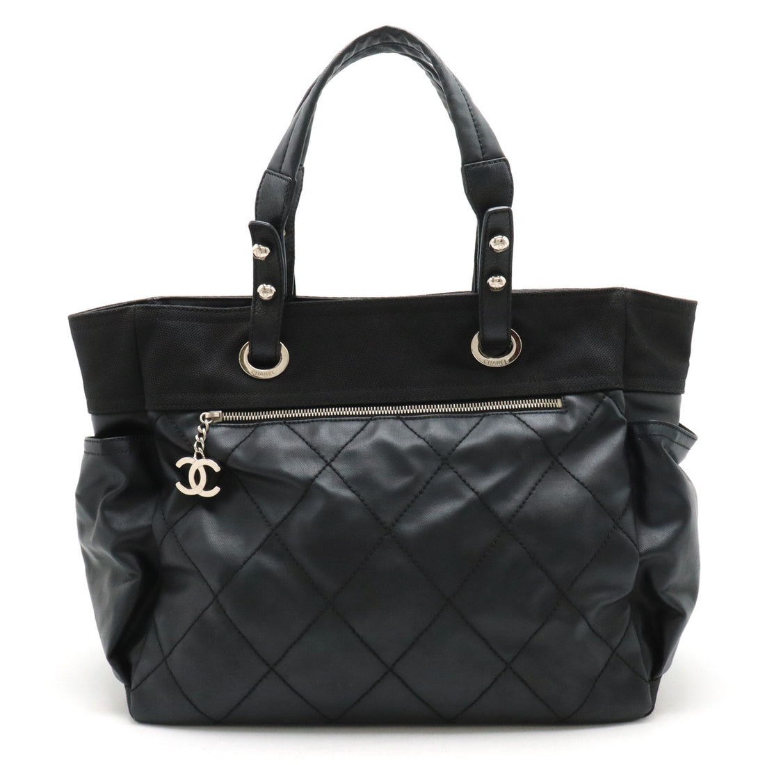 Chanel Paris Biarritz Tote GM Black Leather