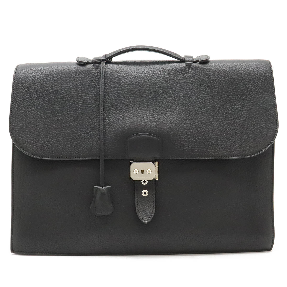 Hermes Togo Sac a Depeche 41 Briefcase Black