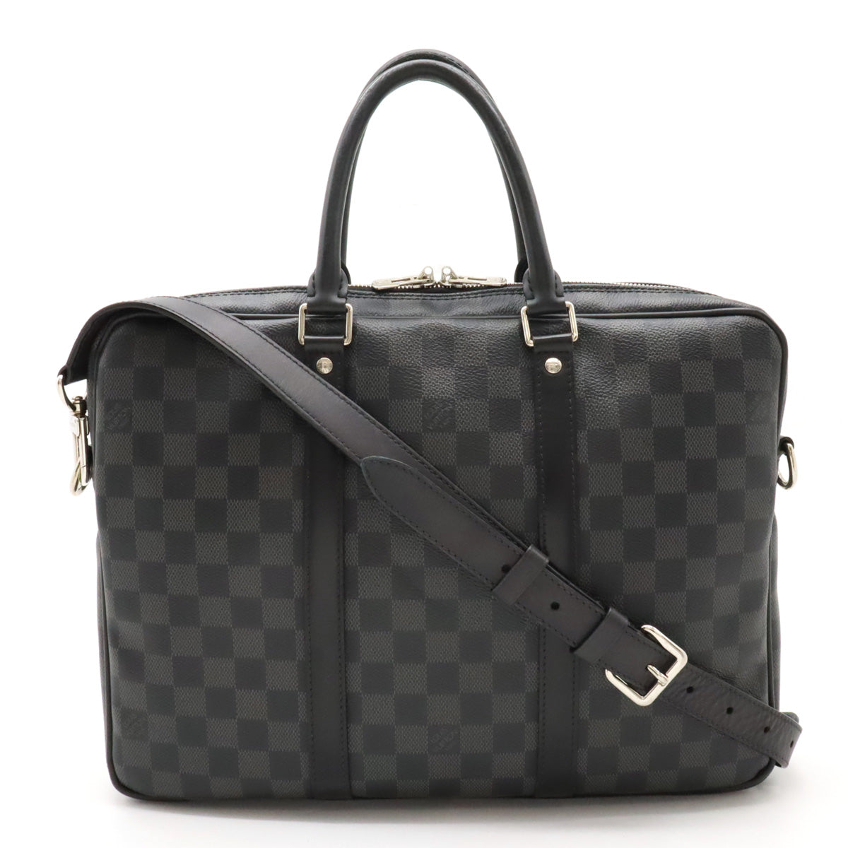 Louis Vuitton Damier Graphite Business Bag Briefcase N41478 in Very Good Condition