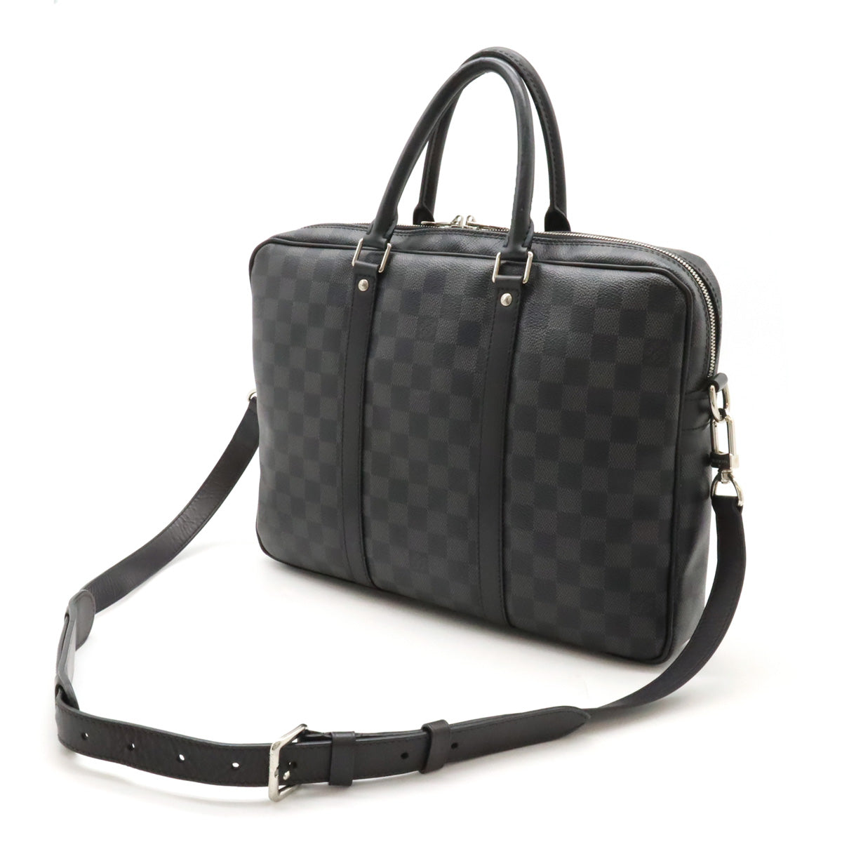 Louis Vuitton Damier Graphite Business Bag Briefcase N41478 in Very Good Condition