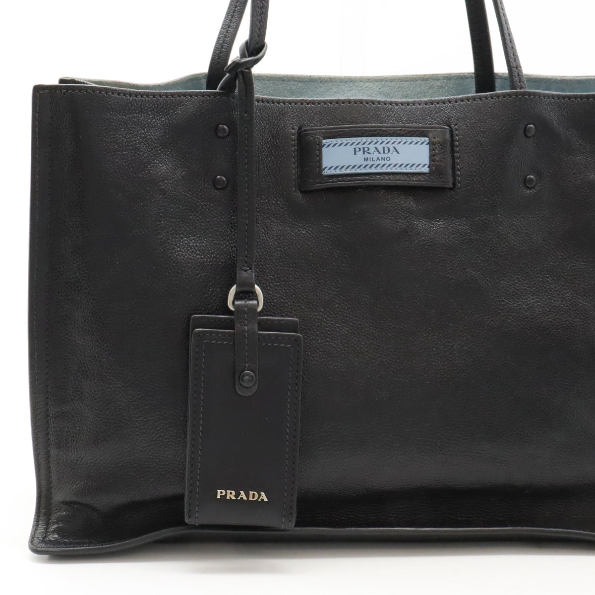 Prada Leather Etiquette Tote Bag 1BG122 in Good Condition