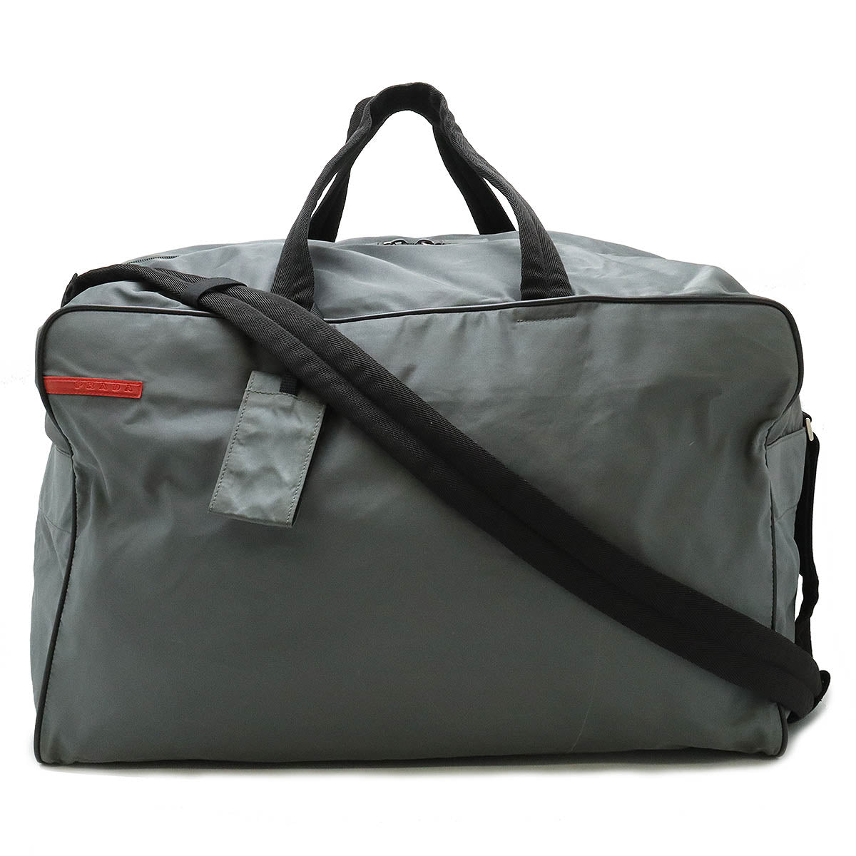 Prada Nylon Boston Travel Bag 2WAY Gray