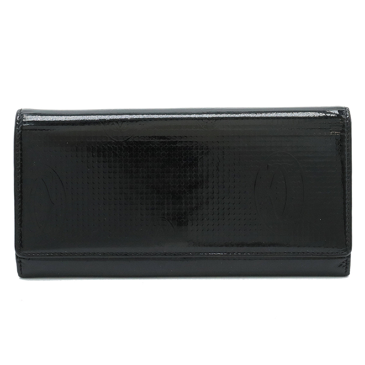 Cartier Patent Leather Bifold Wallet Black